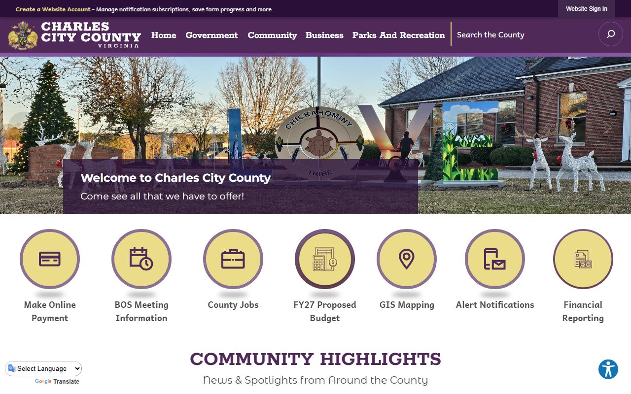 Charles City County Sheriff's Office website