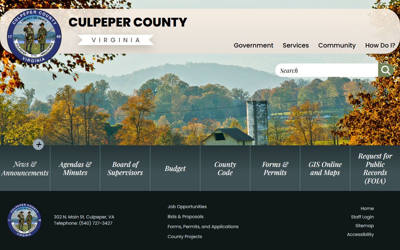 Culpeper County police records and government FOIA system