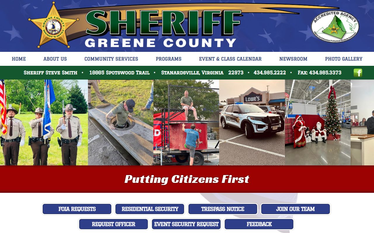 Greene County police records and Sheriff's Office Records Division page