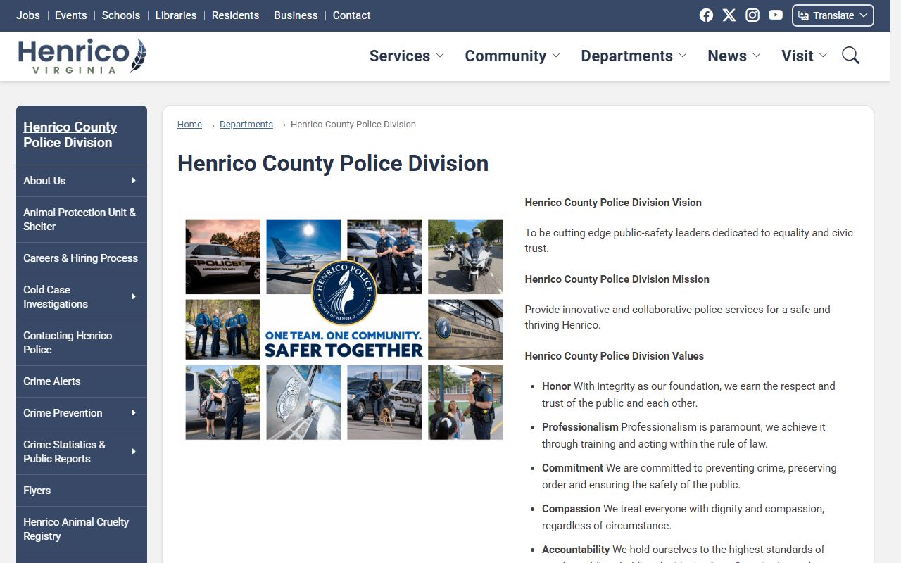 Henrico County police records Police Division website
