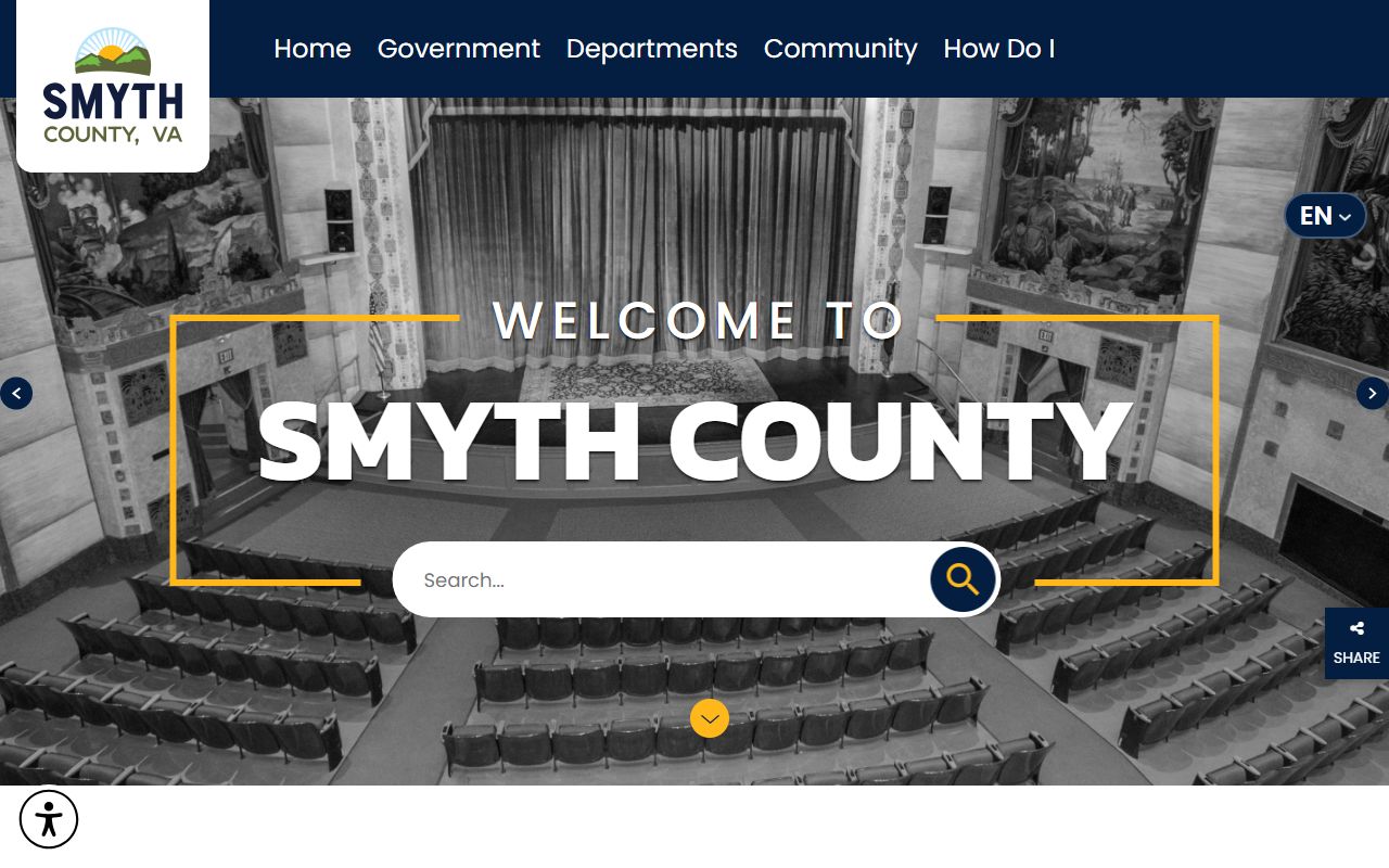 Smyth County police records access through county government website